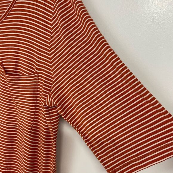 Soft Surroundings Terra Orange & White Striped Tunic Size Medium - Picture 8 of 11
